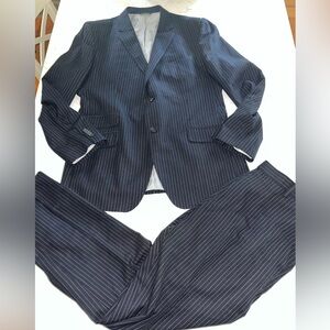 Banana republic Navy Pinstripe 2 Piece Wool Suit Jacket 48 r pants 36 X 33